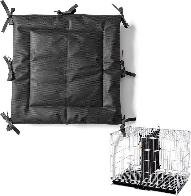 INKNOTE Black Dog Crate Divider Panel with Ties 23.62 x 21.65 Inch Soft Thick Dog Kennel Divider for Puppy Training Dog Crate Accessories (Fits 36" Crates,Excluding Crate) - Image 1